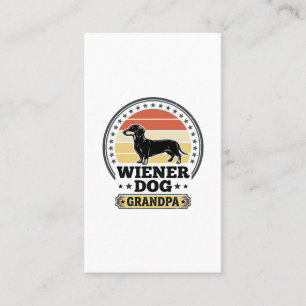 Vintage Wiener Dog Opa Dachshund Shirt Design_ Visitenkarte