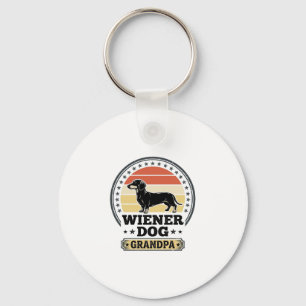 Vintage Wiener Dog Opa Dachshund T-Shirt Design_ Schlüsselanhänger
