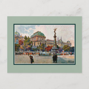 Vintage Wiener Kunstuniversität aus dem 19. Jahrhu Postkarte