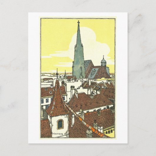 Vintage Wiener Stefanskirche Postkarte (Vorderseite)