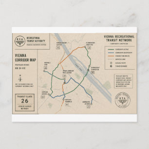 Vintage Wiener Verkehr RTA öffentliches Archiv Postkarte