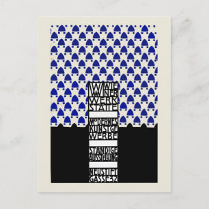Vintage Wiener Werkstaette Ausstellungswerbung Postkarte