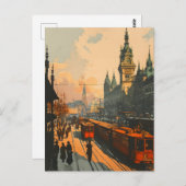 Vintage Wiener Winterpostkarte Postkarte (Vorne/Hinten)