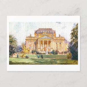 Vintage Wiesbaden Königl Hoftheater Deutschland Postkarte