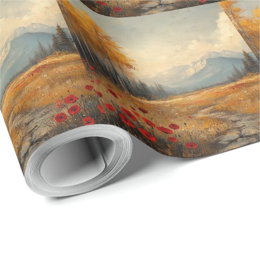 Vintage Wiesenpaare Geschenkpapier (Rolleneckpunkt)