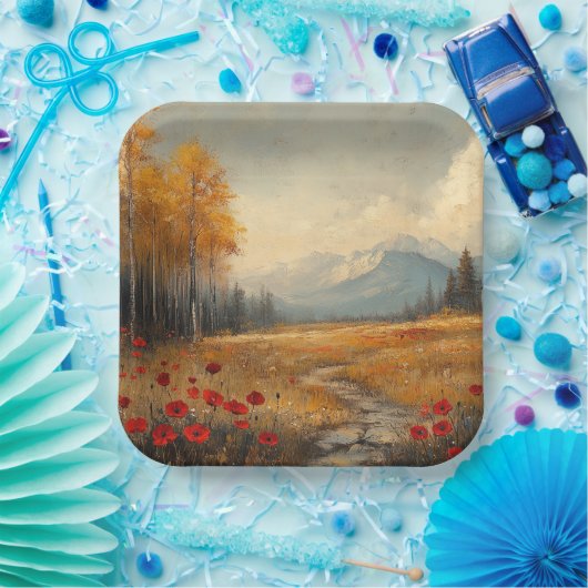 Vintage Wiesenpaare Pappteller (Party)