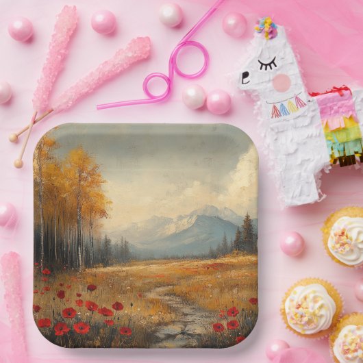 Vintage Wiesenpaare Pappteller (Party)