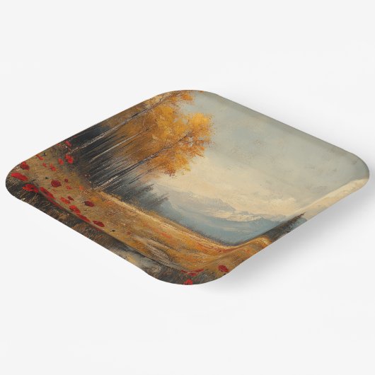 Vintage Wiesenpaare Pappteller (Gewinkelt)