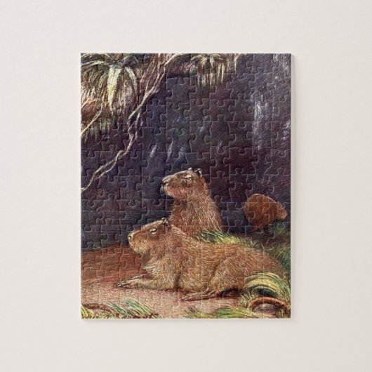 Vintage Wild Animals, Capybara by Louis Sargent Puzzle (Vertikal)