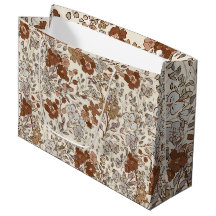 Vintage-Wild-Blumen-Braun-Blume-Natur-Muster