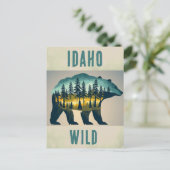 Vintage Wild-Idaho-Bärenreise Postkarte (Stehend Vorderseite)