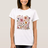 Vintage wild lebende Blume T-Shirt (Vorderseite)