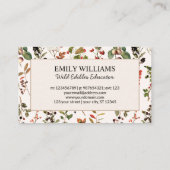 Vintage wild lebende Früchte und Beeren Botanische Visitenkarte (Rückseite)