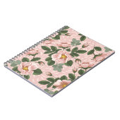 Vintage wild lebende Rose: Blumenhintergrund Notizblock (Linke Seite)