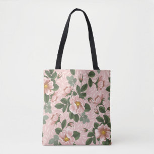 Vintage wild lebende Rose: Blumenhintergrund Tasche