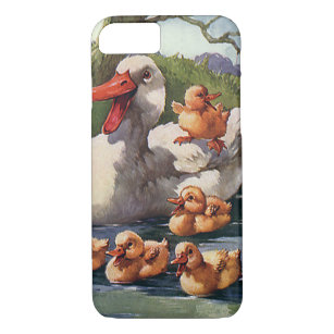 Vintage wild lebende Tiere Vögel, Entenfamilie Case-Mate iPhone Hülle