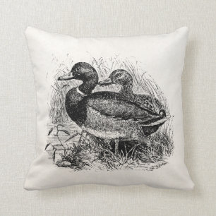 Vintage-Wild-Mallard-Enten Personalisierte Vorlage Kissen