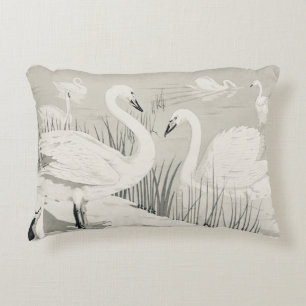 Vintage Wild Swan Dekokissen
