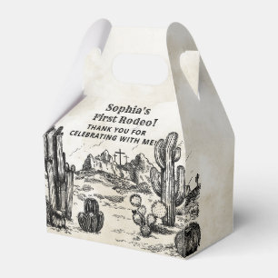 Vintage Wild West Cowboy Geburtstagsfeier Geschenkschachtel