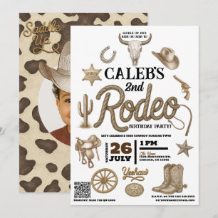 Vintage-Wild-West-Rodeo-Western-Geburtstagsfeier Einladung