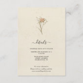 Vintage Wildblume Aquarellfarben Begleitkarte (Vorderseite)