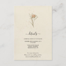 Vintage Wildblume Aquarellfarben Begleitkarte