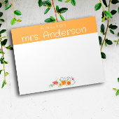 Vintage Wildblume Aquarellgelber Lehrer Notizblock