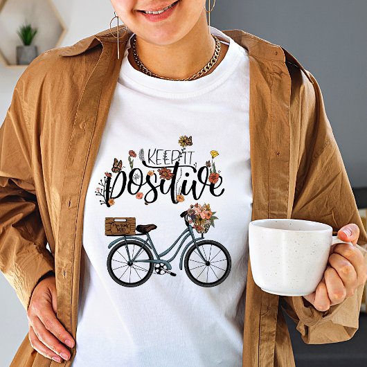 Vintage Wildblume Behielt positiv T-Shirt