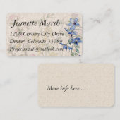 Vintage Wildblume-Blumen-Geschäfts-Karten Visitenkarte (Vorne/Hinten)