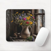 Vintage Wildblume Bouquet Mousepad (Mit Mouse)