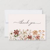 Vintage Wildblume Dankeskarte (Vorderseite)