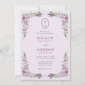 Vintage Wildblume Einladung (Vorderseite)