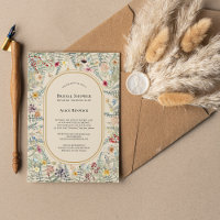 Vintage Wildblume Fern Beige Brautparty