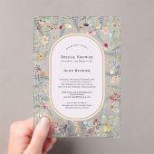 Vintage Wildblume Fern Lavender Brautparty Acryleinladungen (Insitu (Handheld))