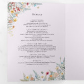 Vintage Wildblume Fern Lavender Wedding Dreifach Gefaltete Einladung (Innen Erste Seite)