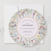 Vintage Wildblume Fern Lavender Wedding Save The Date (Vorderseite)