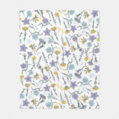 Vintage Wildblume Fleecedecke (Vorderseite)