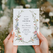 Vintage Wildblume Garden Kinderdusche Einladung