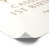 Vintage Wildblume Geburtstag Begrüßungszeichen Poster (Ecke)