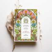 Vintage Wildblume Jugendstil Hochzeit Einladung