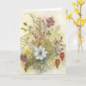 Vintage Wildblume Karte (Gelbe Blume)