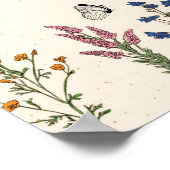 Vintage Wildblume Kinderdusche Begrüßungszeichen Poster (Ecke)