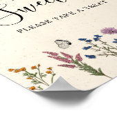 Vintage Wildblume Kinderdusche Bitte nehmen Sie di Poster (Ecke)