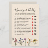 Vintage Wildblume Kinderdusche Mommy oder Daddy (Vorne/Hinten)