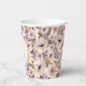 Vintage Wildblume Kinderdusche Pappbecher (Rückseite)