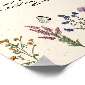 Vintage Wildblume Kinderdusche Spätabenteuer Poster (Ecke)