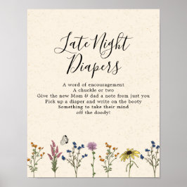 Vintage Wildblume Kinderdusche Spätabenteuer Poster