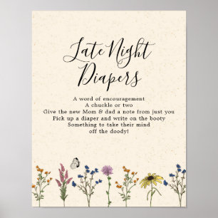 Vintage Wildblume Kinderdusche Spätabenteuer Poster