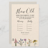 Vintage Wildblume Kinderdusche wie alt die Eltern (Vorne/Hinten)