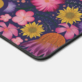 Vintage Wildblume Lila Blumenmuster Schreibtischunterlage (Ecke)